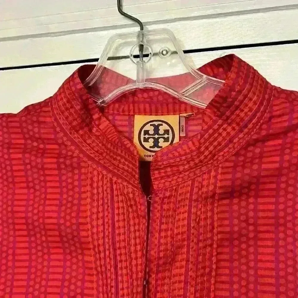 Tory Burch Womens Tunic Dress Tie-Waist Hook Front Cover Up Beach Summer Large